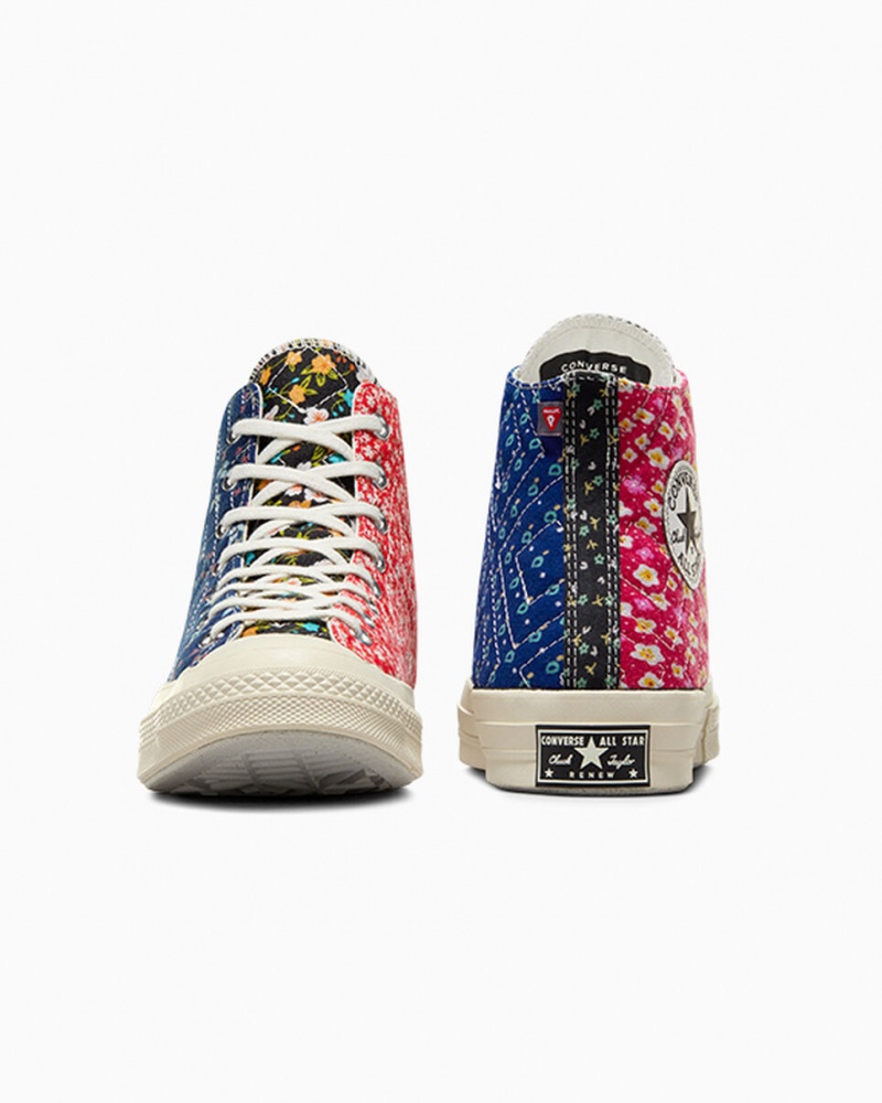 Converse Converse Upcycled Floral Chuck 70 Schwarz Rot Blau | 1068-DYHLZ