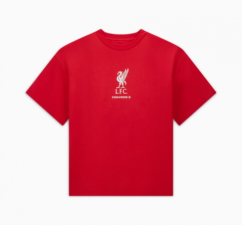 Converse Converse x LFC Loose-Fit T-Shirt Tomato | 8762-SWMHR