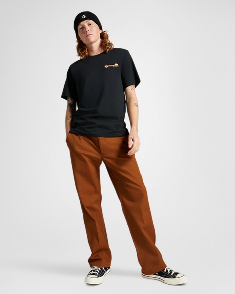 Converse How-To Lemonade T-Shirt Schwarz | 4930-ZGJPR