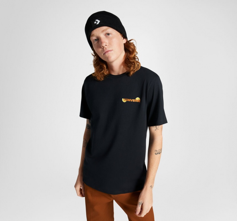 Converse How-To Lemonade T-Shirt Schwarz | 4930-ZGJPR