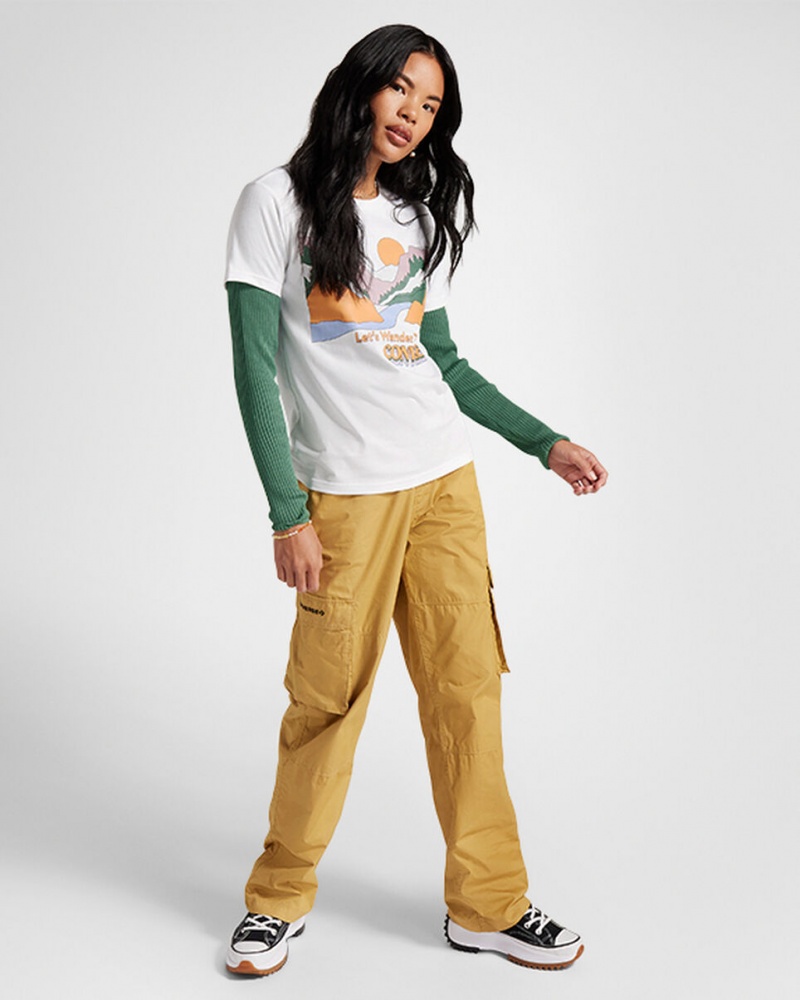 Converse Outdoor Art T-Shirt Weiß | 9362-KZWDE