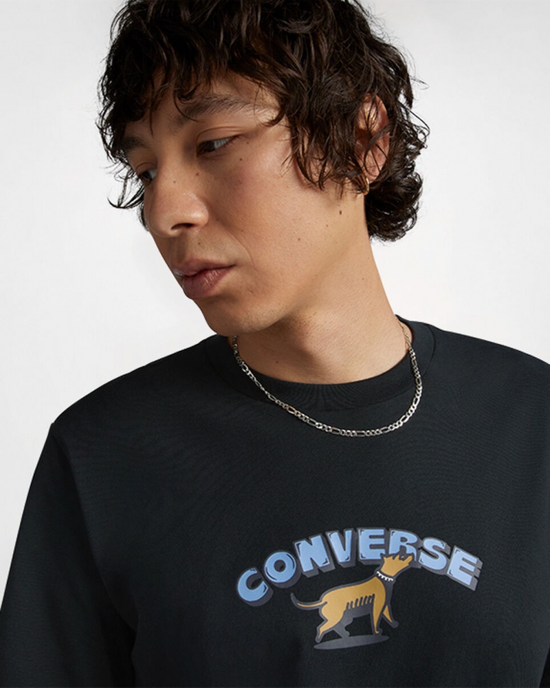 Converse Recreation Department Graphic T-Shirt Schwarz | 6871-XBUFH