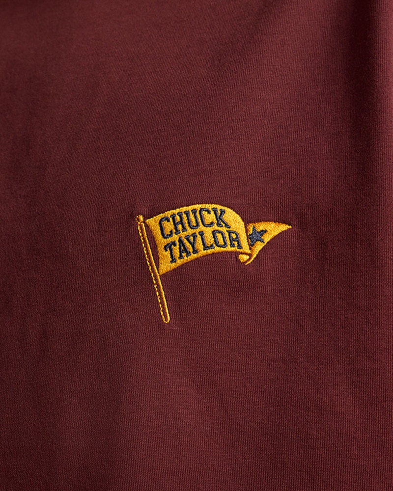 Converse Retro Flag T-Shirt Cherry Daze | 2745-YKFZS