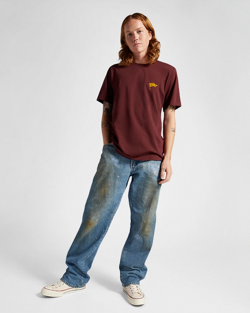 Converse Retro Flag T-Shirt Cherry Daze | 2745-YKFZS