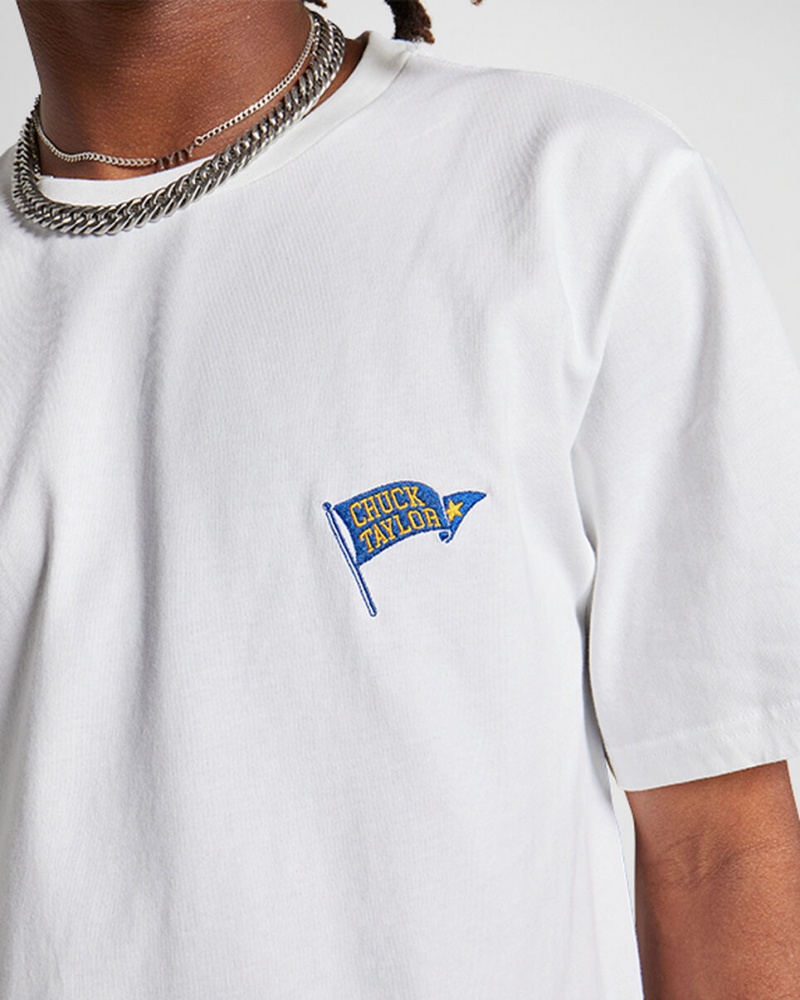 Converse Retro Flag T-Shirt Weiß | 3814-FHTEU