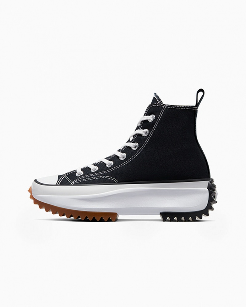 Converse Run Star Hike Plattform Schwarz Weiß | 1289-NGXVB