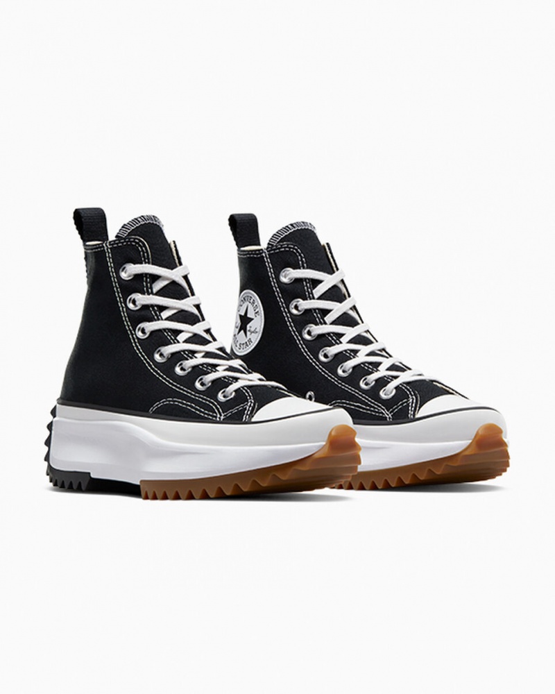 Converse Run Star Hike Plattform Schwarz Weiß | 1697-WFXNB