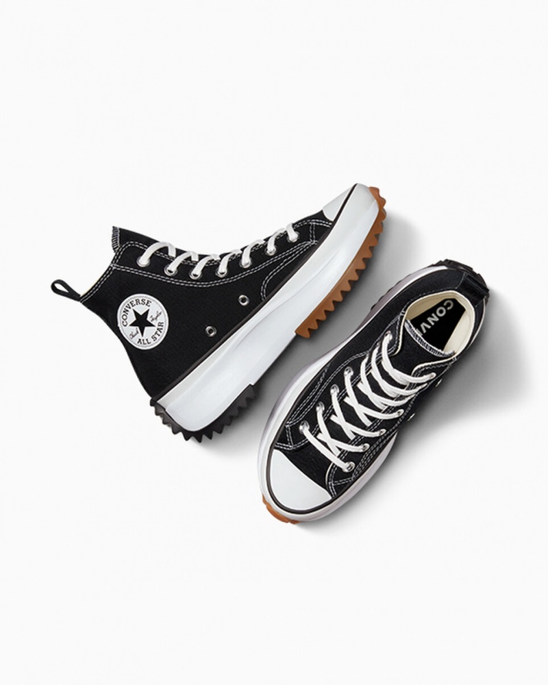 Converse Run Star Hike Plattform Schwarz Weiß | 1697-WFXNB