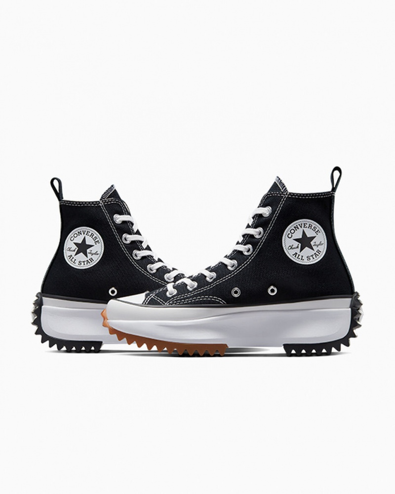 Converse Run Star Hike Plattform Schwarz Weiß | 1697-WFXNB