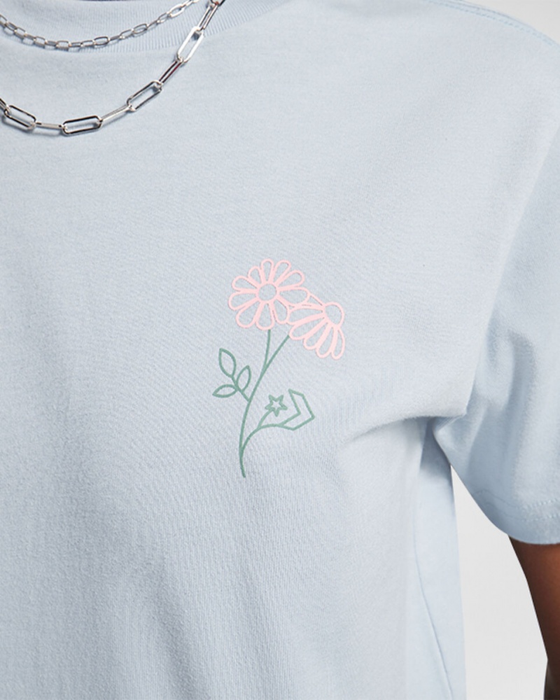 Converse Spring Blooms T-Shirt Grau | 2904-PHNKU