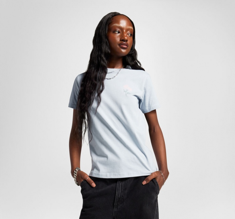 Converse Spring Blooms T-Shirt Grau | 2904-PHNKU